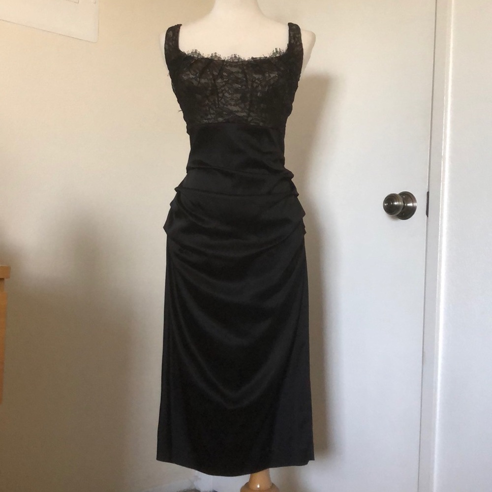 Suzi Chin for Maggy Boutique Black Cocktail Dress